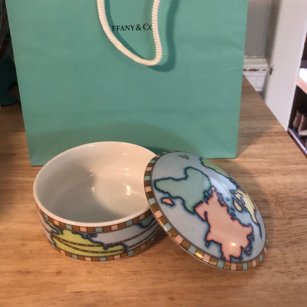 Tiffany & Co World Map Trinket Box